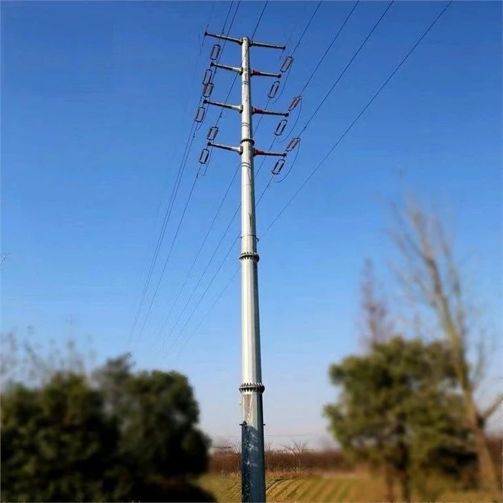 40m Electric Power Transmission Lines Steel Pole