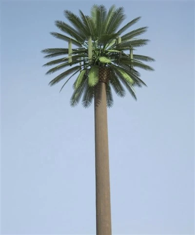 Torre de microondas con antena de palmera de camuflaje de 25 m