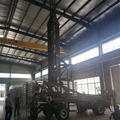 Torre de remolque móvil de celda portátil sobre ruedas