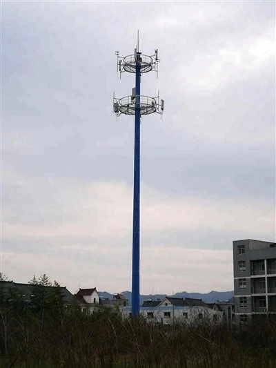 Torres de telecomunicaciones de radiodifusión de monopolo de acero